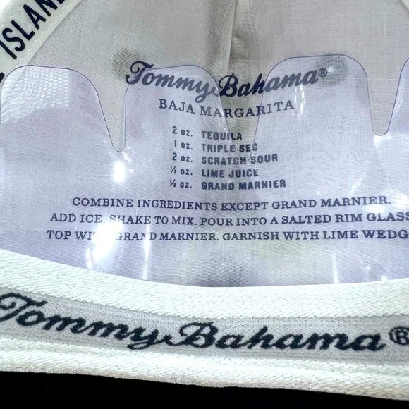TOMMY BAHAMA CAP HAT, FRONT IS NAVY WITH SILVER EMBROIDERED LOGO, WITH NAVY MESH